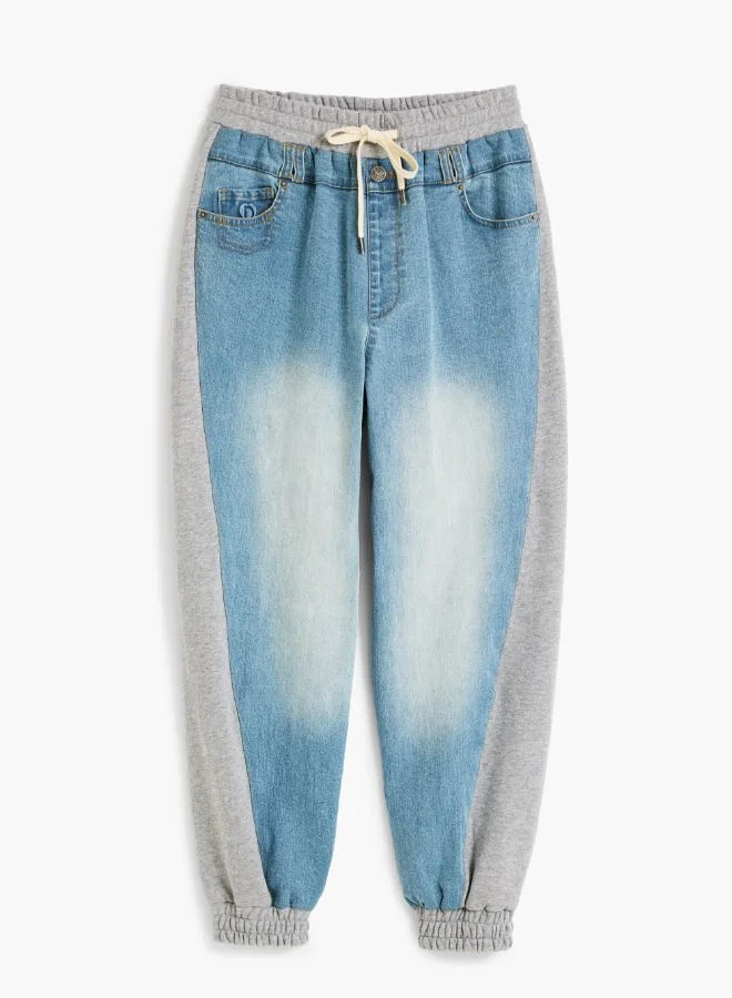 Desigual Blue Jogger Denim Pants for Women | Best Price UAE
